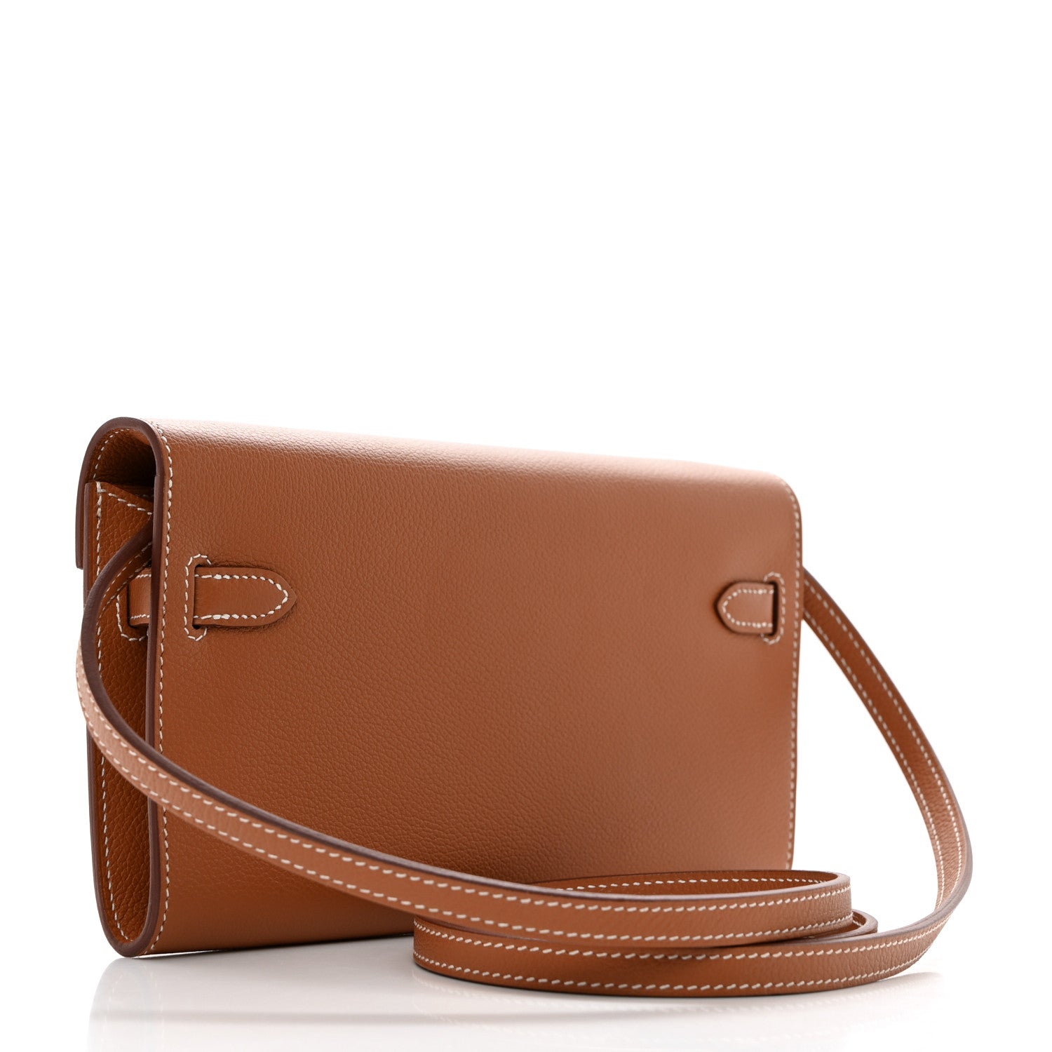 Hermes Evercolor Kelly Wallet To Go Gold 2 of 10