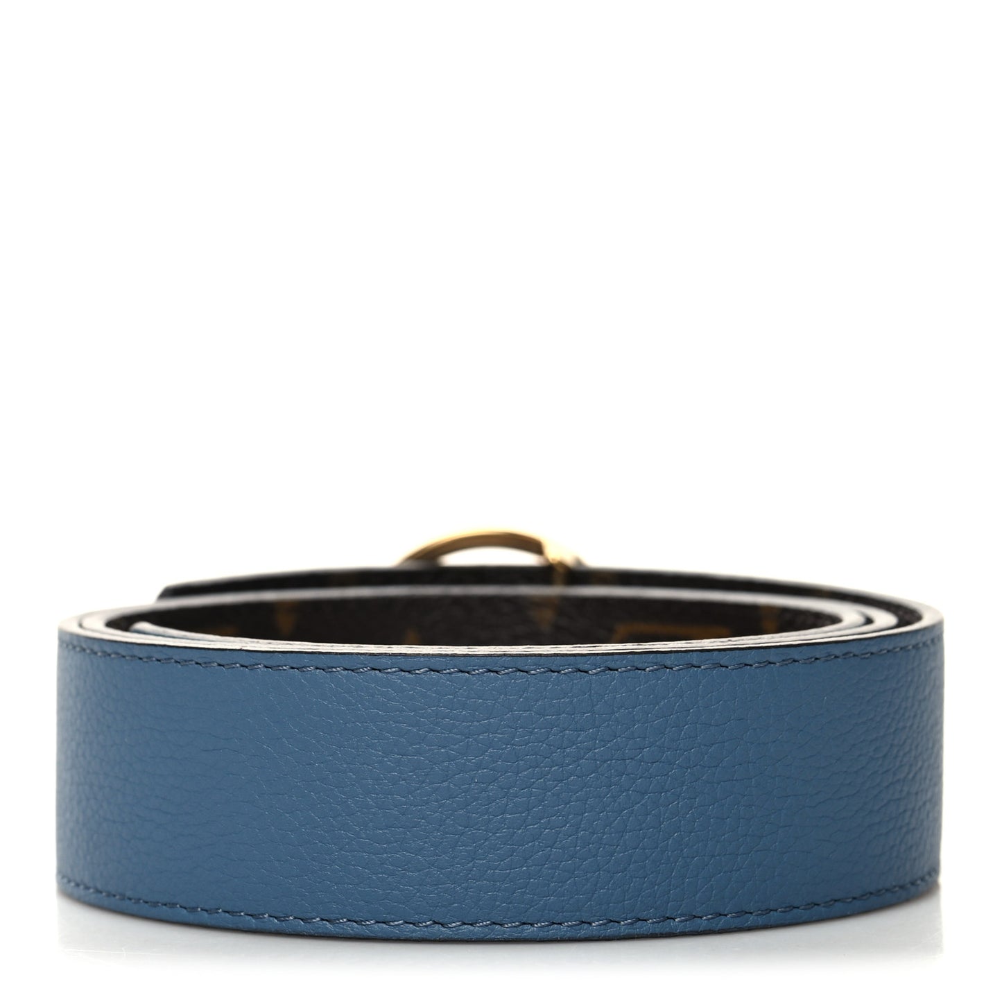 Monogram LV Circle 35mm Reversible Belt 80 32 Blue