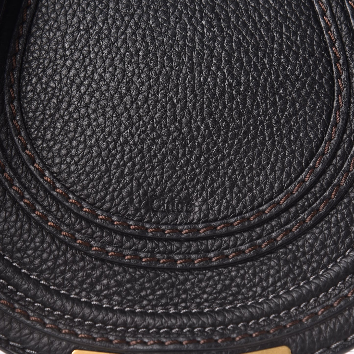 Calfskin Mini Marcie Round Crossbody Bag Black