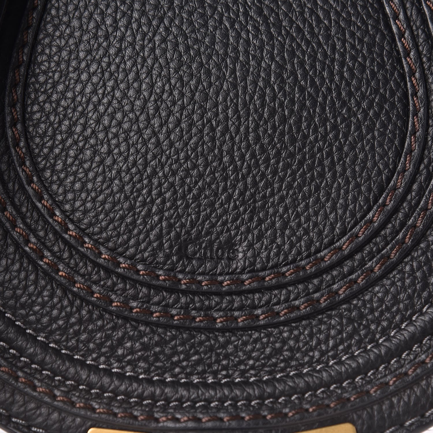 Chloe Calfskin Mini Marcie Round Crossbody Bag Black 8 of 10