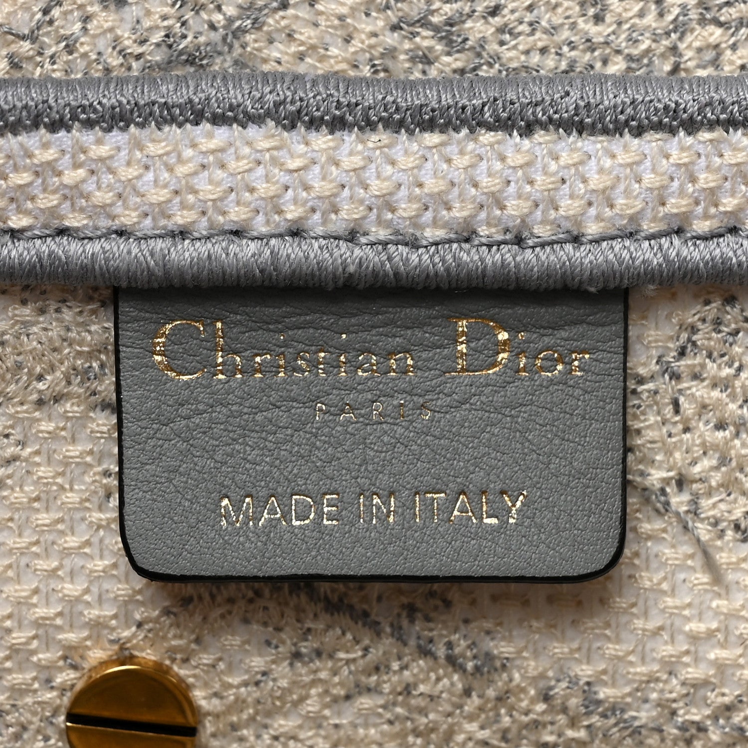 Christian Dior Canvas Embroidered Toile de Jouy Saddle Bag Gray 7 of 10