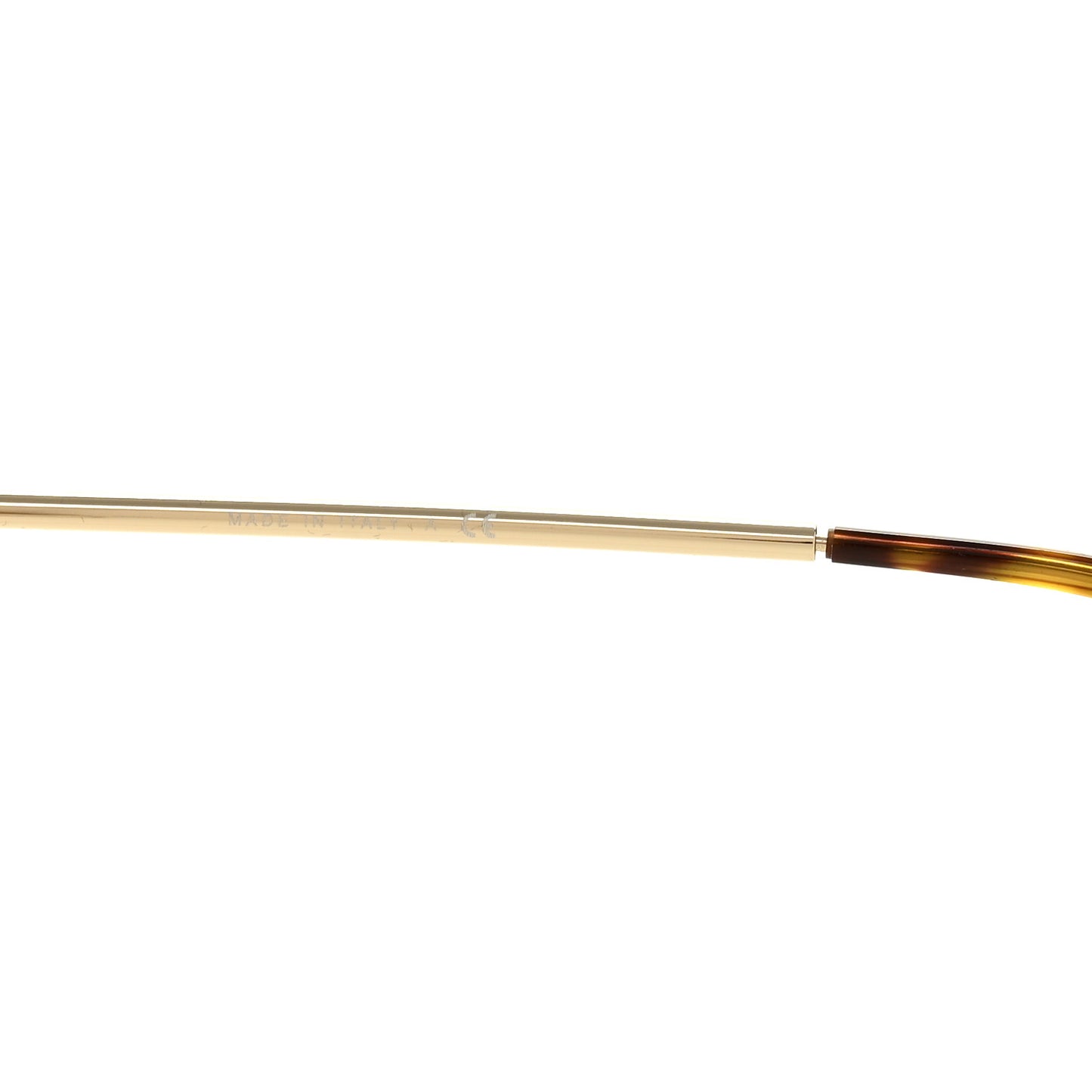 Metal Spring Round Sunglasses 4220 Gold Brown