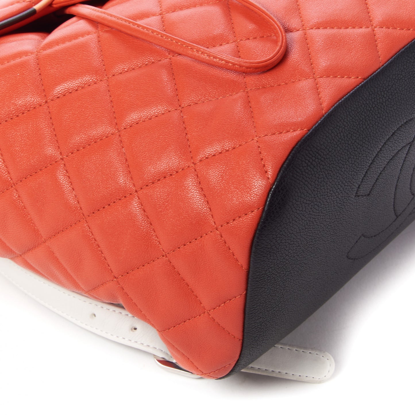 Lambskin Quilted Small Cuba Urban Spirit Backpack Orange