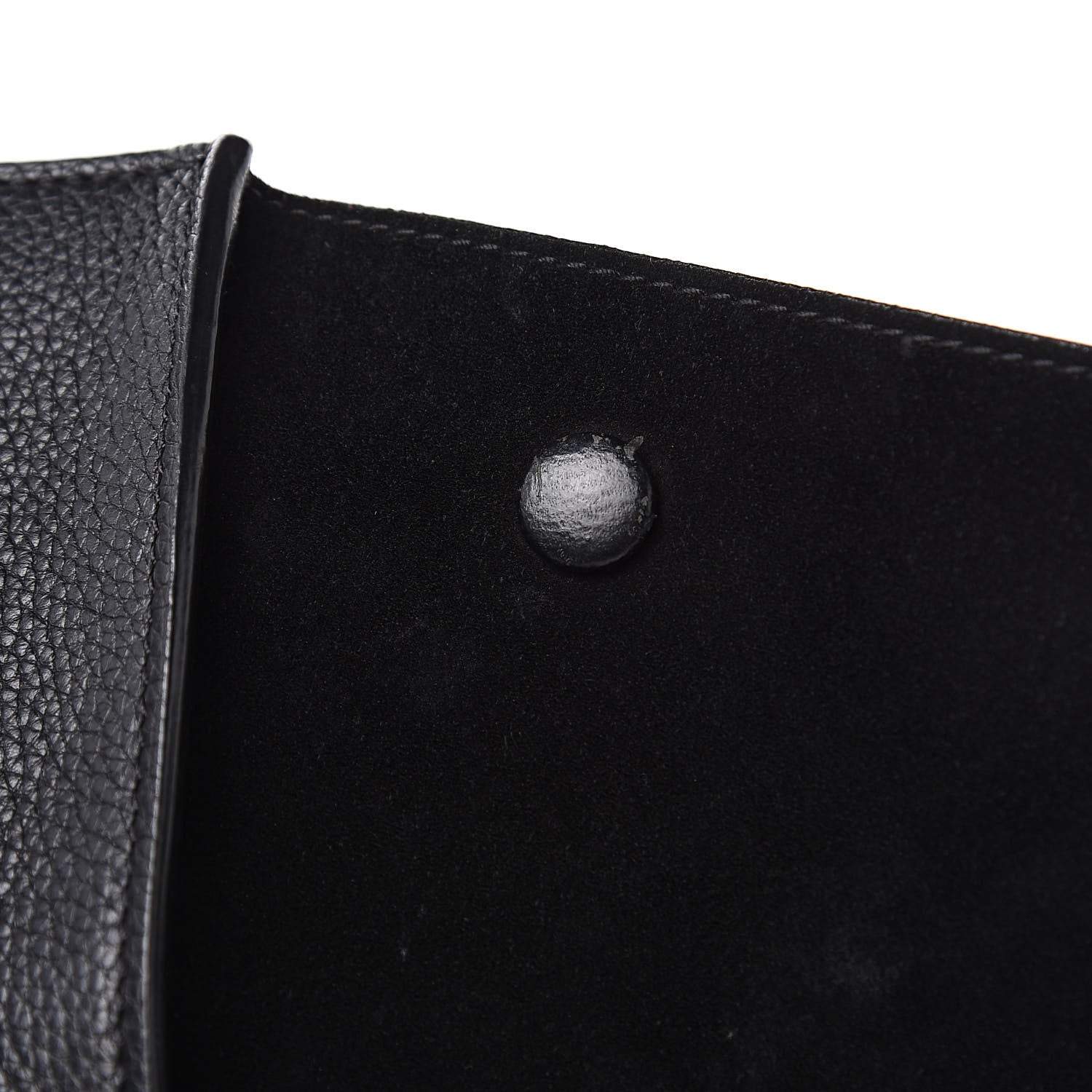 Celine Drummed Calfskin Suede Large Trapeze Black 9 of 16