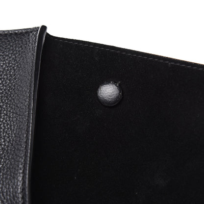 Celine Drummed Calfskin Suede Large Trapeze Black 9 of 16