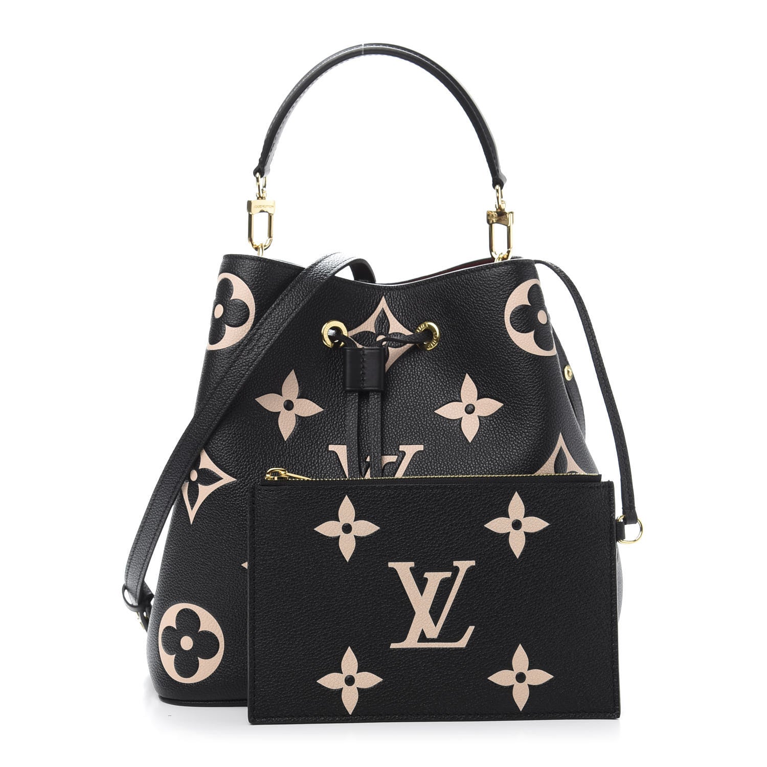 Louis Vuitton Empreinte Monogram Giant Neonoe MM Black Beige 1 of 13