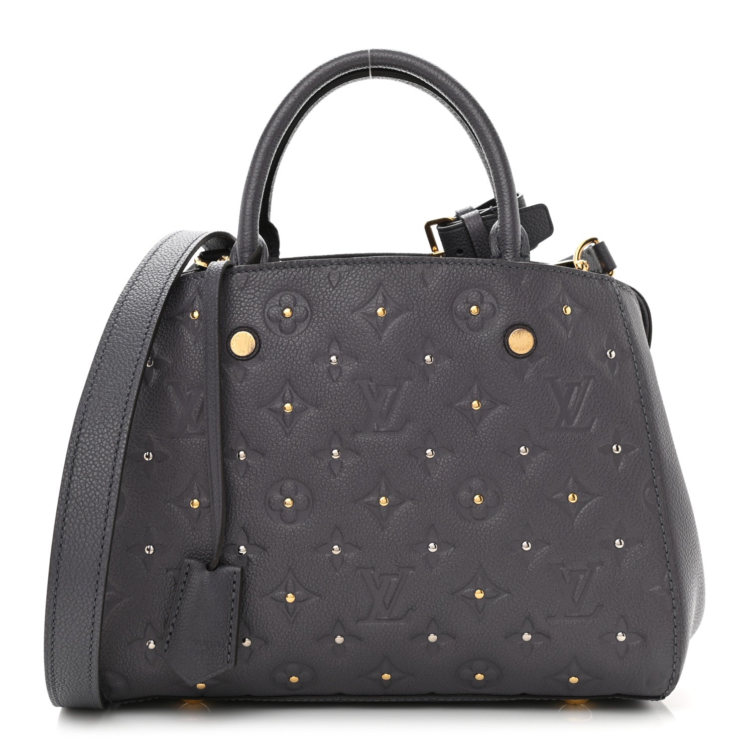 Louis Vuitton Empreinte Studded Montaigne BB Gris Silver 1 of 10