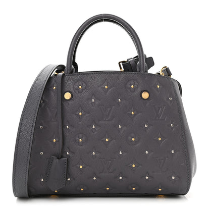 Louis Vuitton Empreinte Studded Montaigne BB Gris Silver 1 of 10