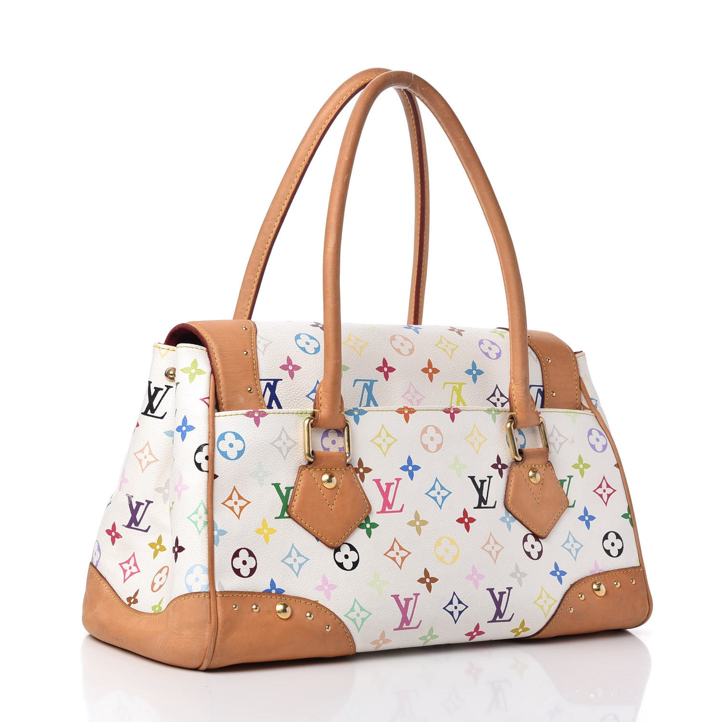 Monogram Multicolor Beverly GM White