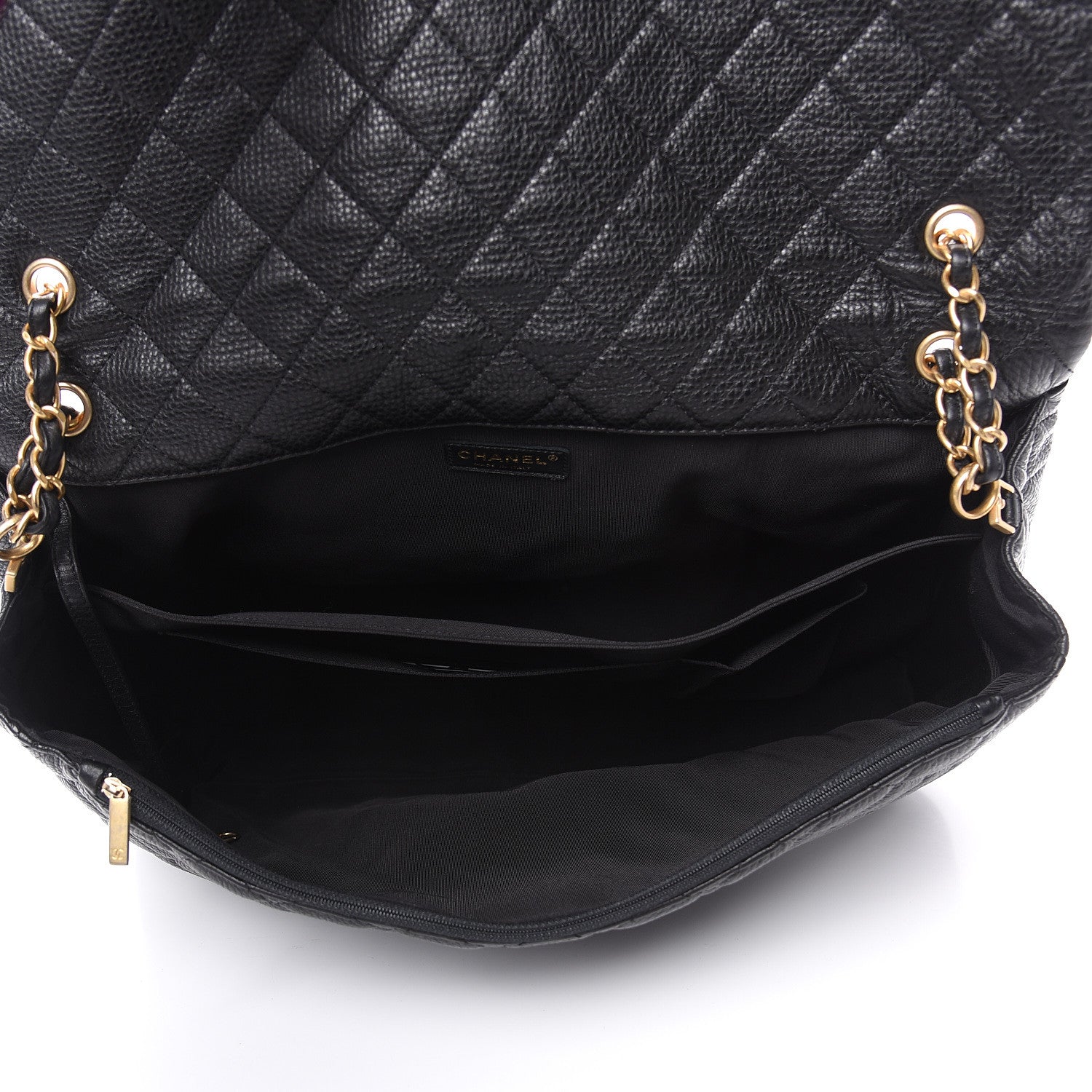 Chanel Calfskin Quilted XXL Travel Flap Bag Black 5 of 10