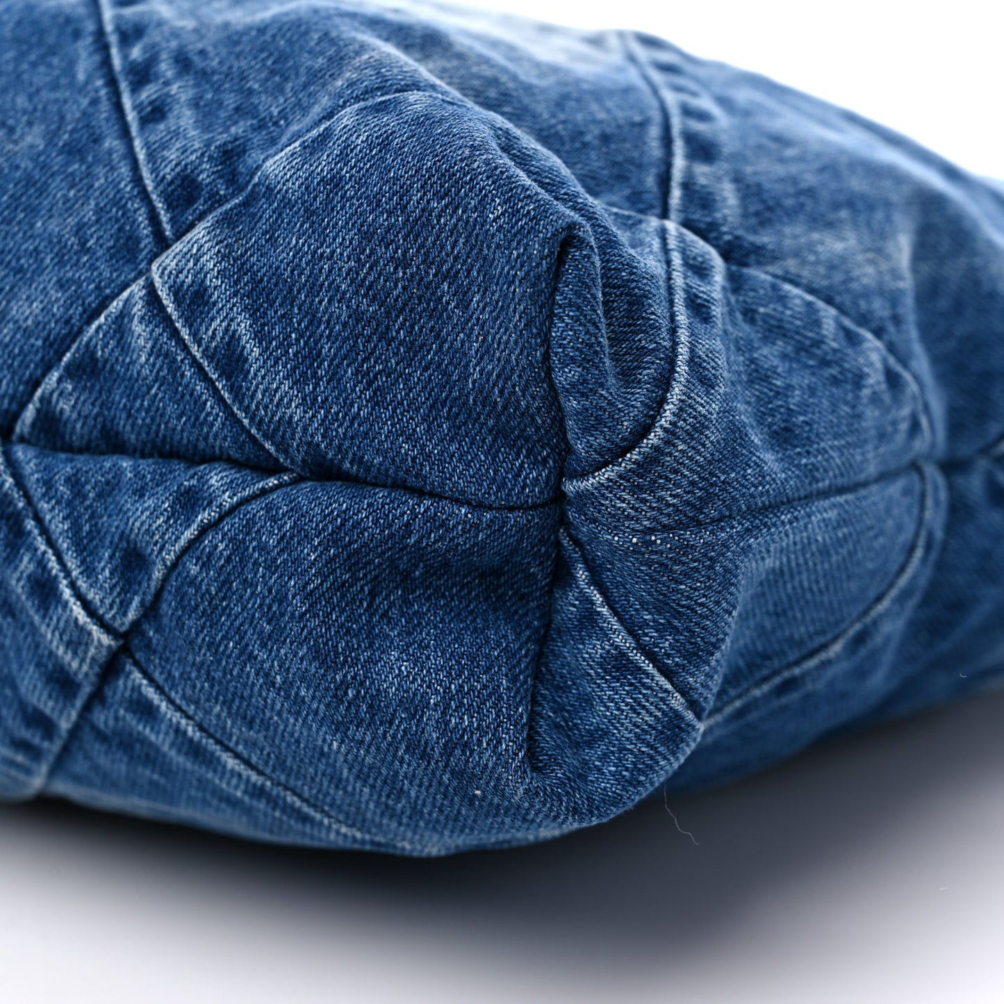 Denim Quilted Chanel 22 Blue