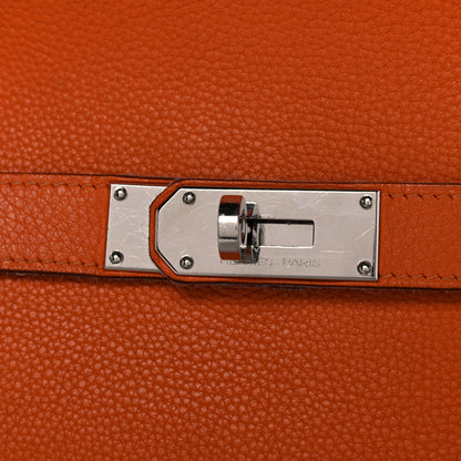 Hermes Taurillon Clemence Jypsiere 34 Orange 21 of 37
