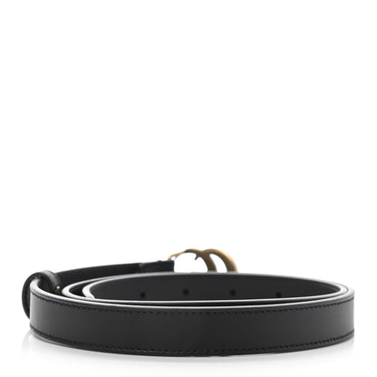 Gucci Calfskin Double G 20mm Belt 85 34 Black 2 of 7