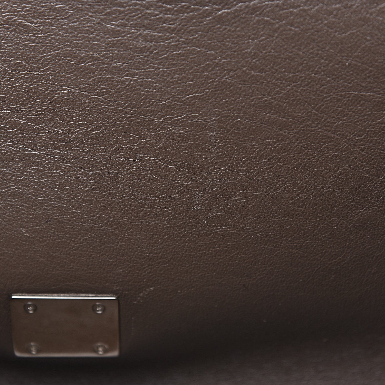 Celine Drummed Calfskin Suede Medium Trapeze Souris 13 of 13