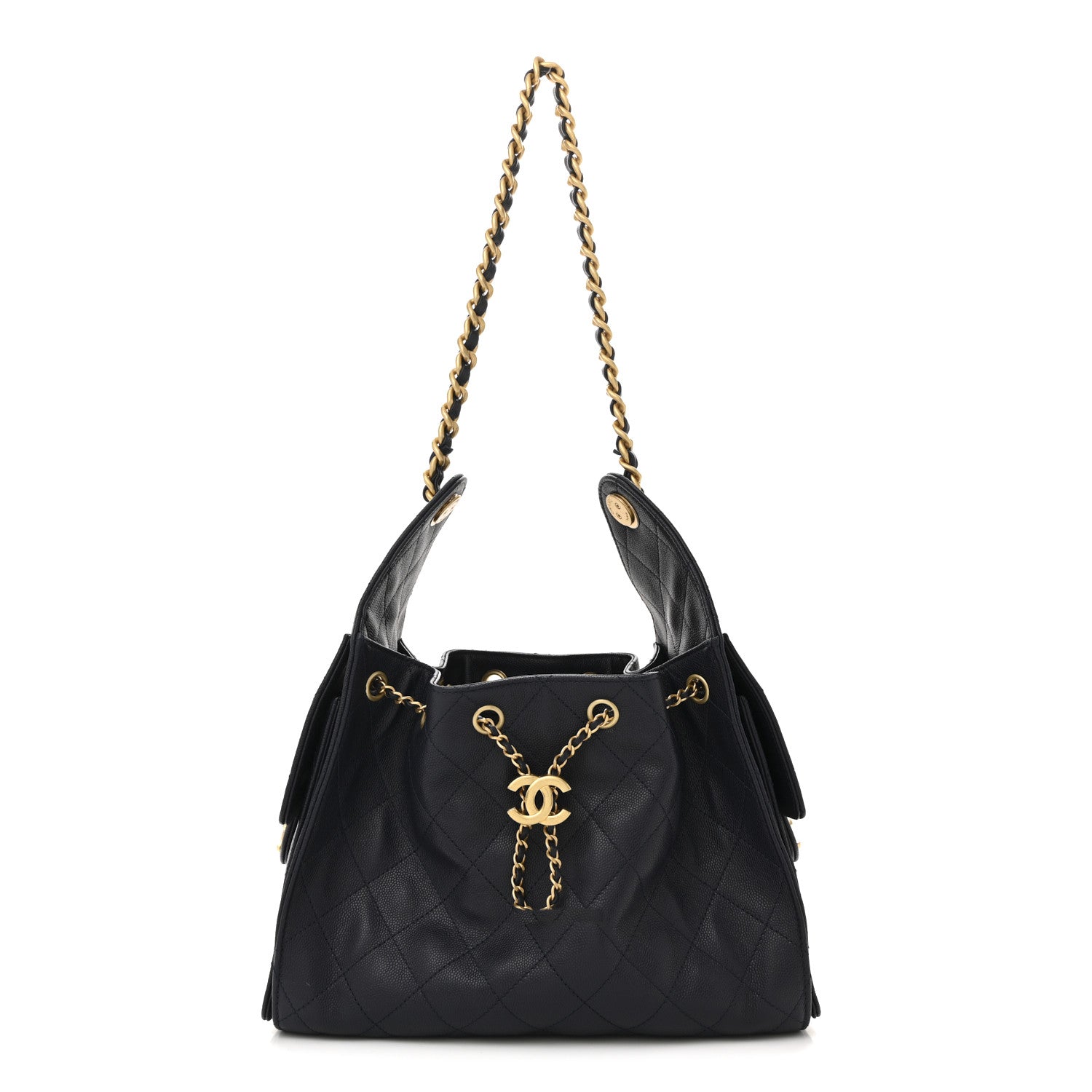 Chanel Caviar Quilted Small Chanel 25 Handbag Dark Navy 1 of 11