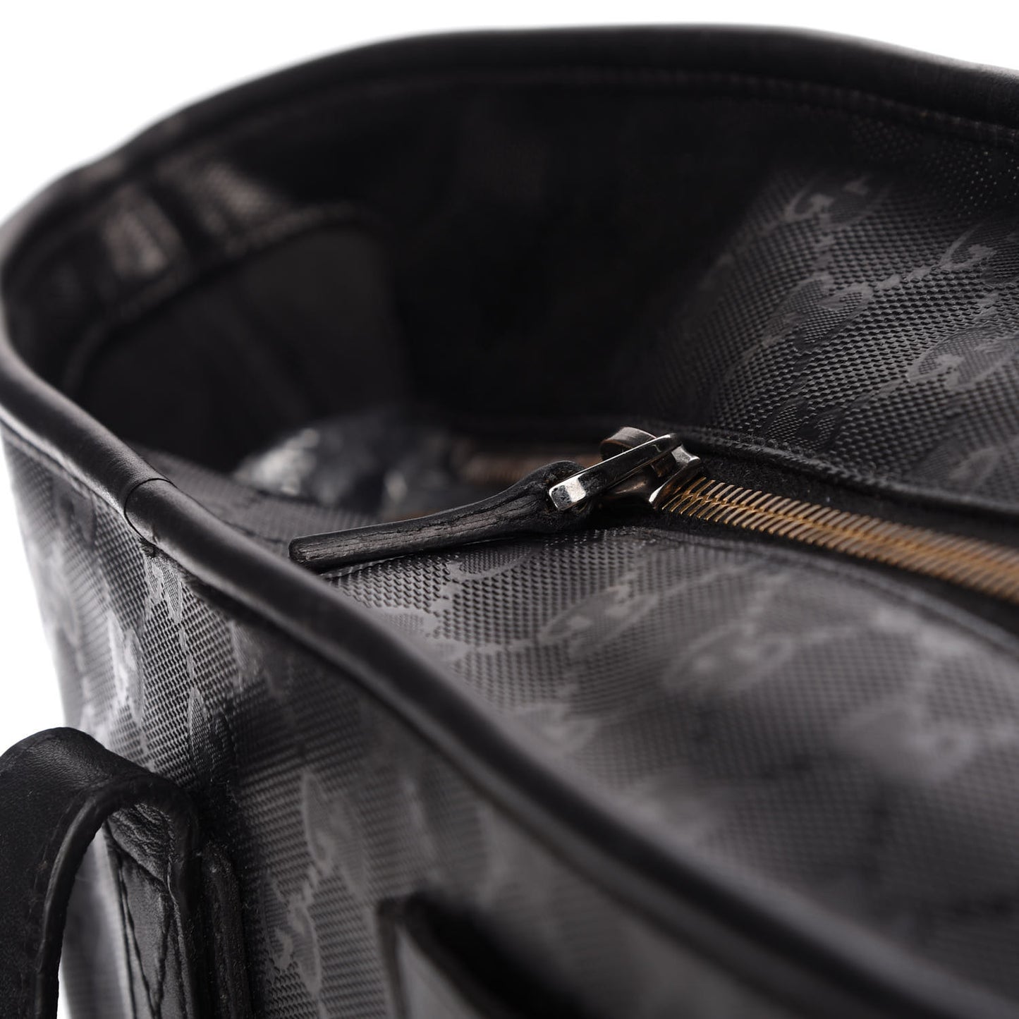 Imprime Monogram Medium Zippered Shopping Tote Black