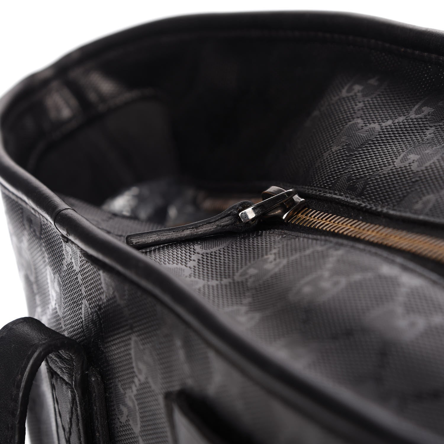 Gucci Imprime Monogram Medium Zippered Shopping Tote Black 11 of 12