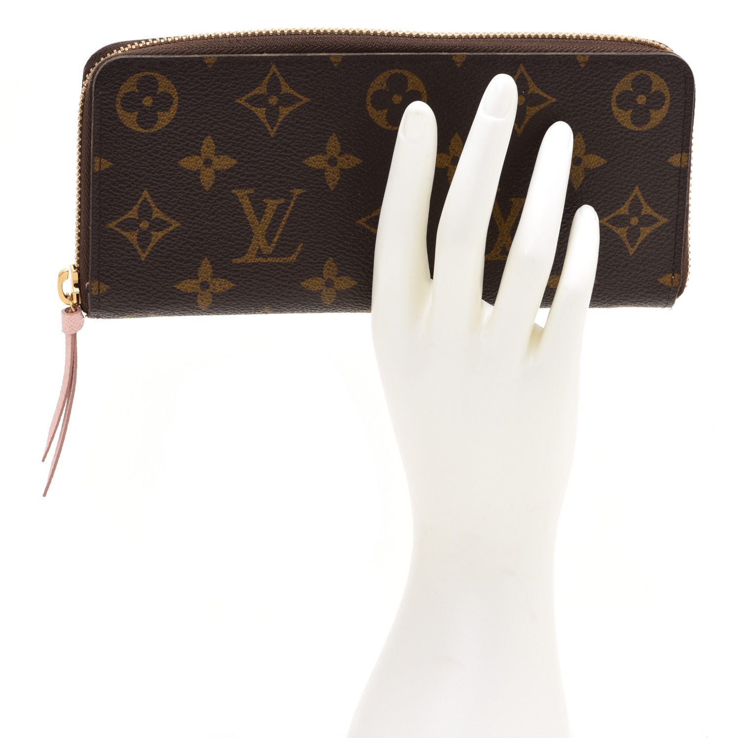 Louis Vuitton Monogram Clemence Wallet Rose Ballerine 2 of 8