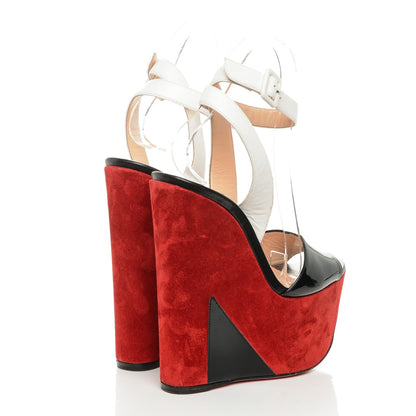 Christian Louboutin Patent Tromploia 160 Wedge Sandals 35 Rougissime 4 of 7