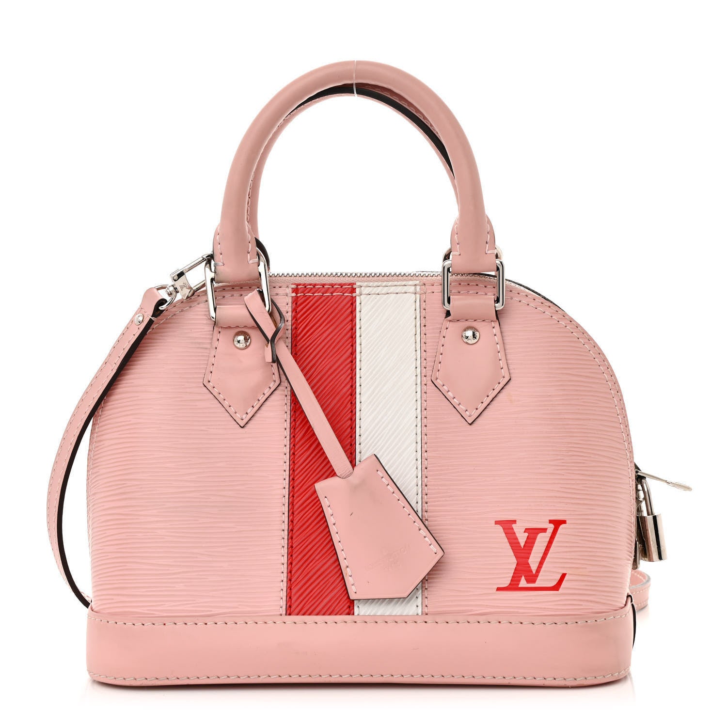 Louis Vuitton Epi Stripe Alma BB Rose Ballerine 1 of 13