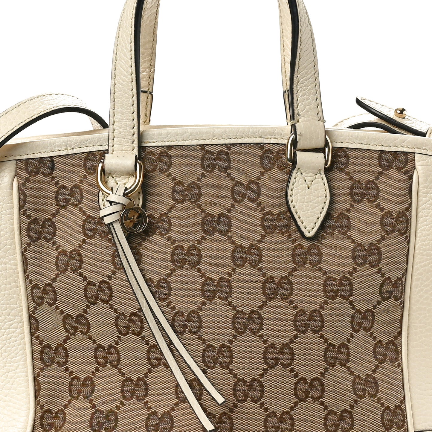 Monogram Small Bree Tote Beige White