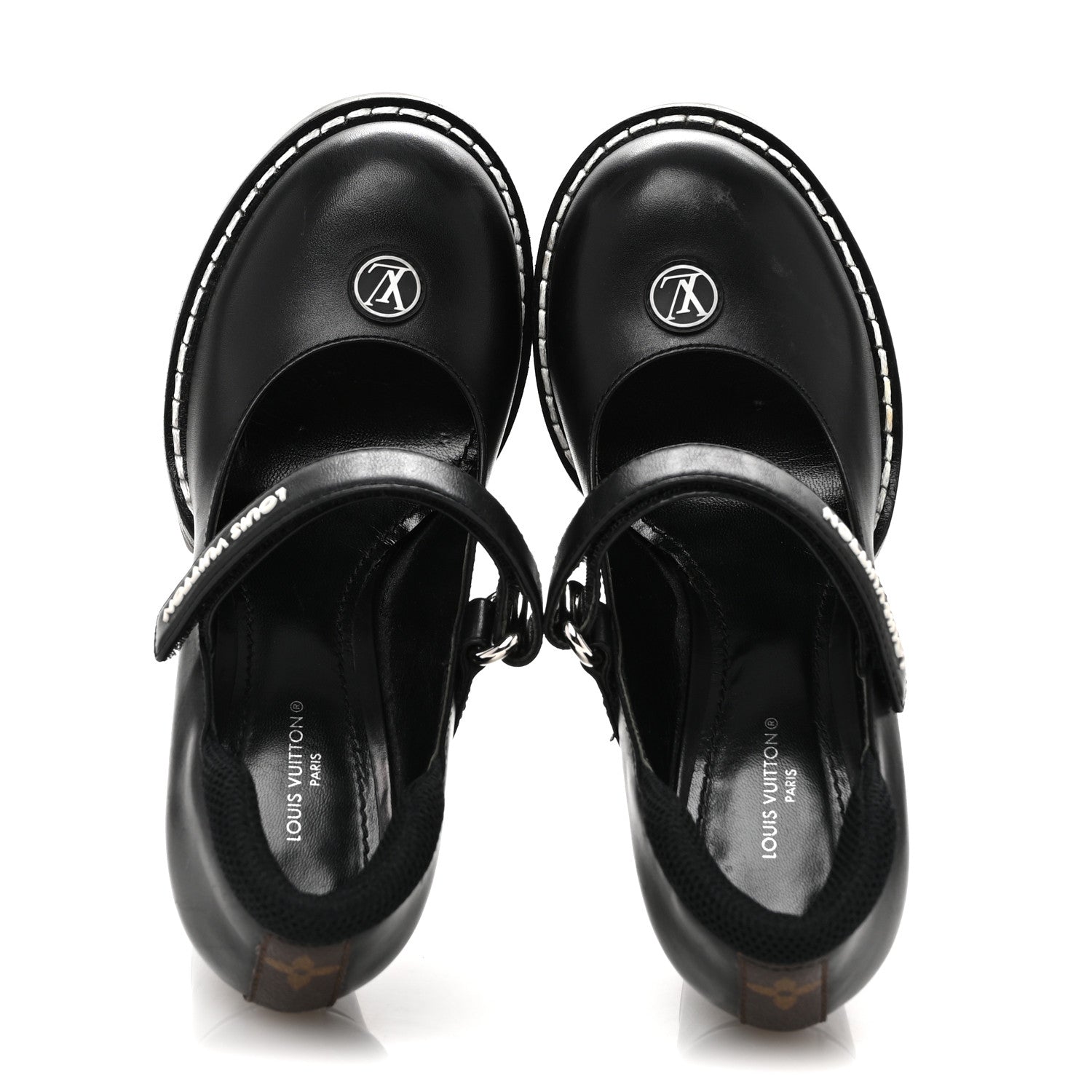 Louis Vuitton Calfskin Star Trail Ankle Pumps 37 Black 2 of 10