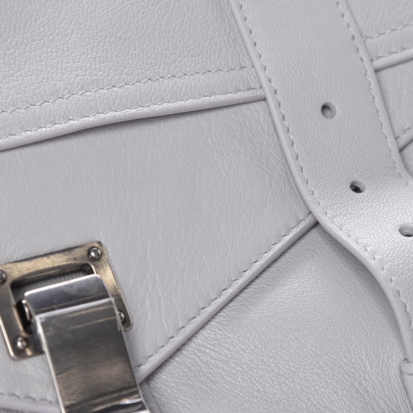 Lambskin Medium PS1 Satchel Pale Steel