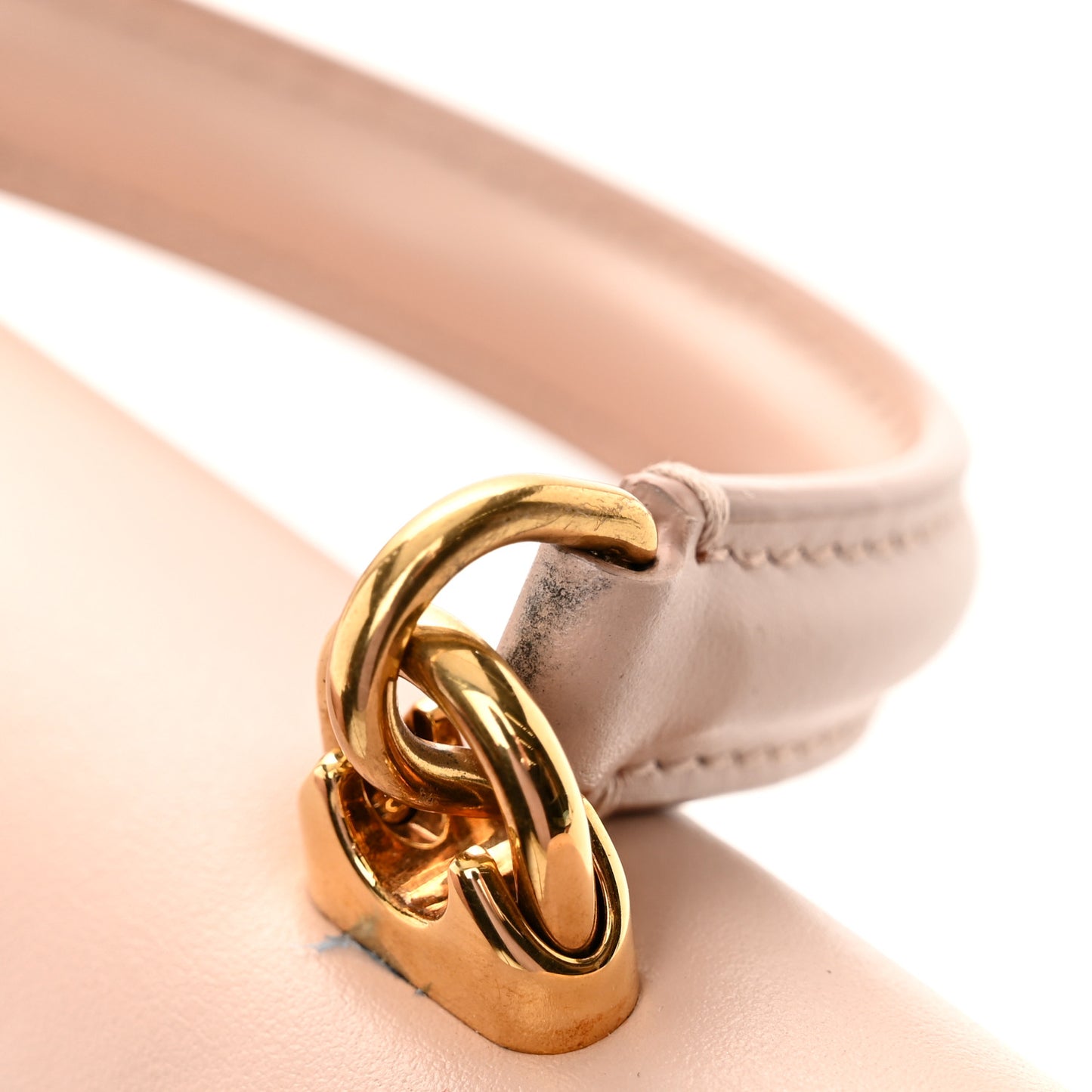 Smooth Calfskin Small Devotion Envelope Top Handle Bag Cipria