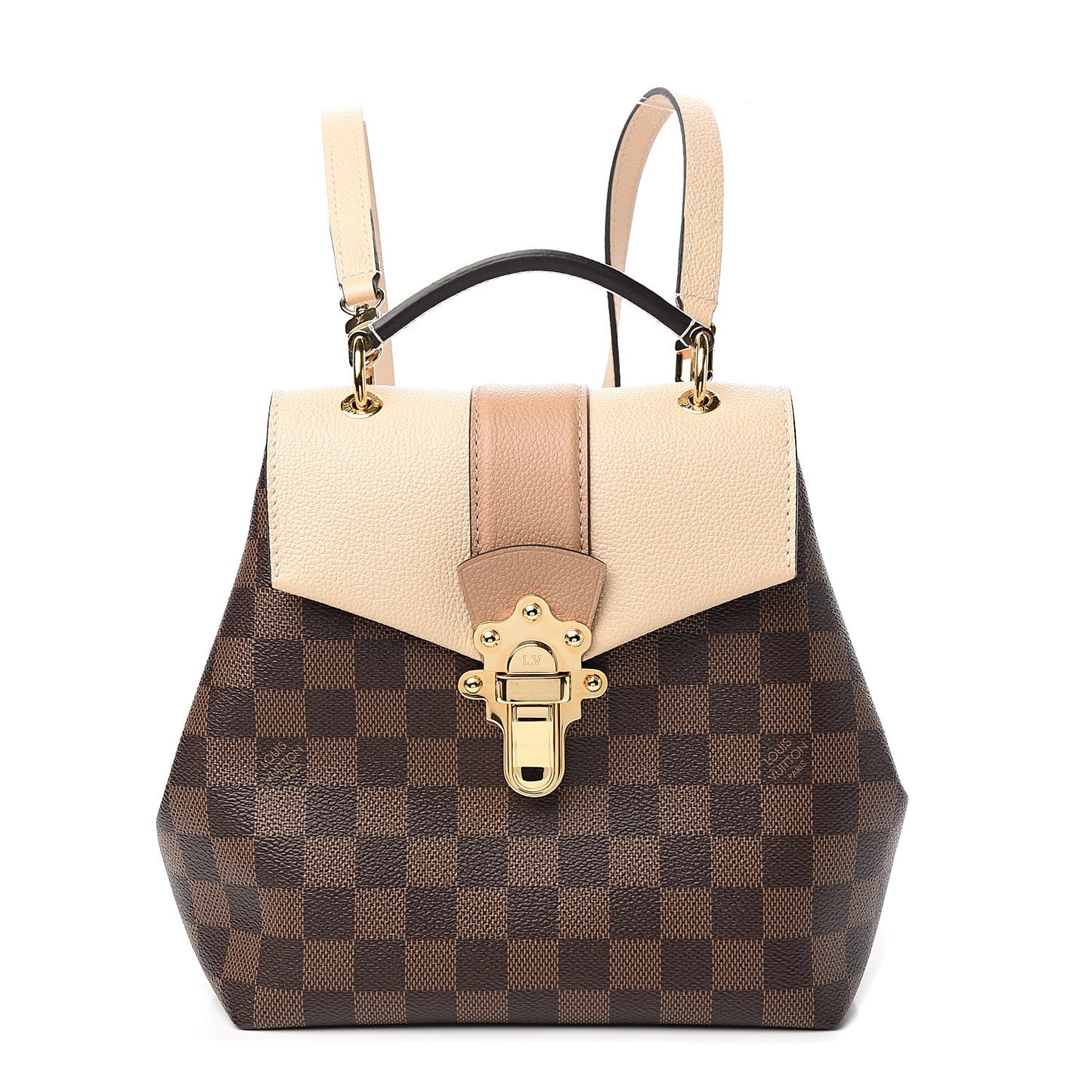Damier Ebene Clapton Backpack Creme