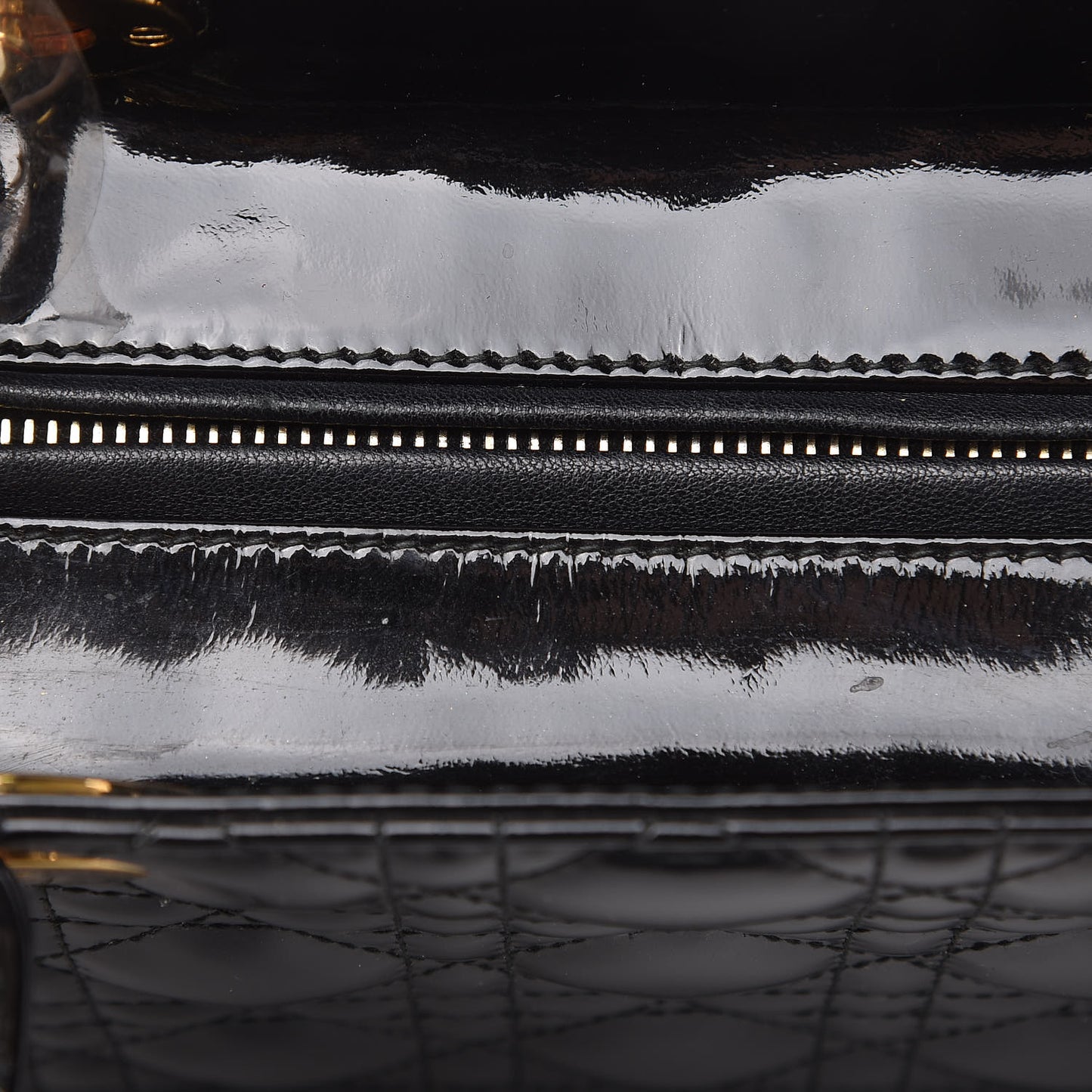 Patent Cannage Medium Lady Dior Black
