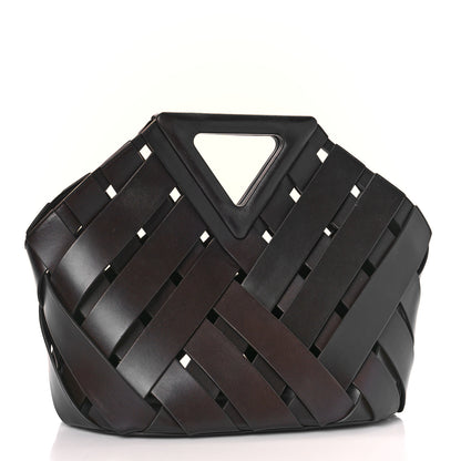 Bottega Veneta Calfskin V Woven Drawstring Tote Dark Brown 2 of 13