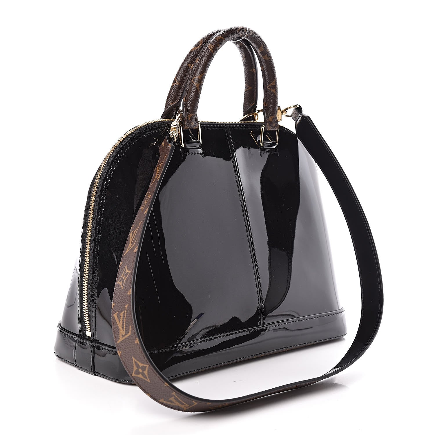 Louis Vuitton Patent Monogram Alma PM Black 3 of 10