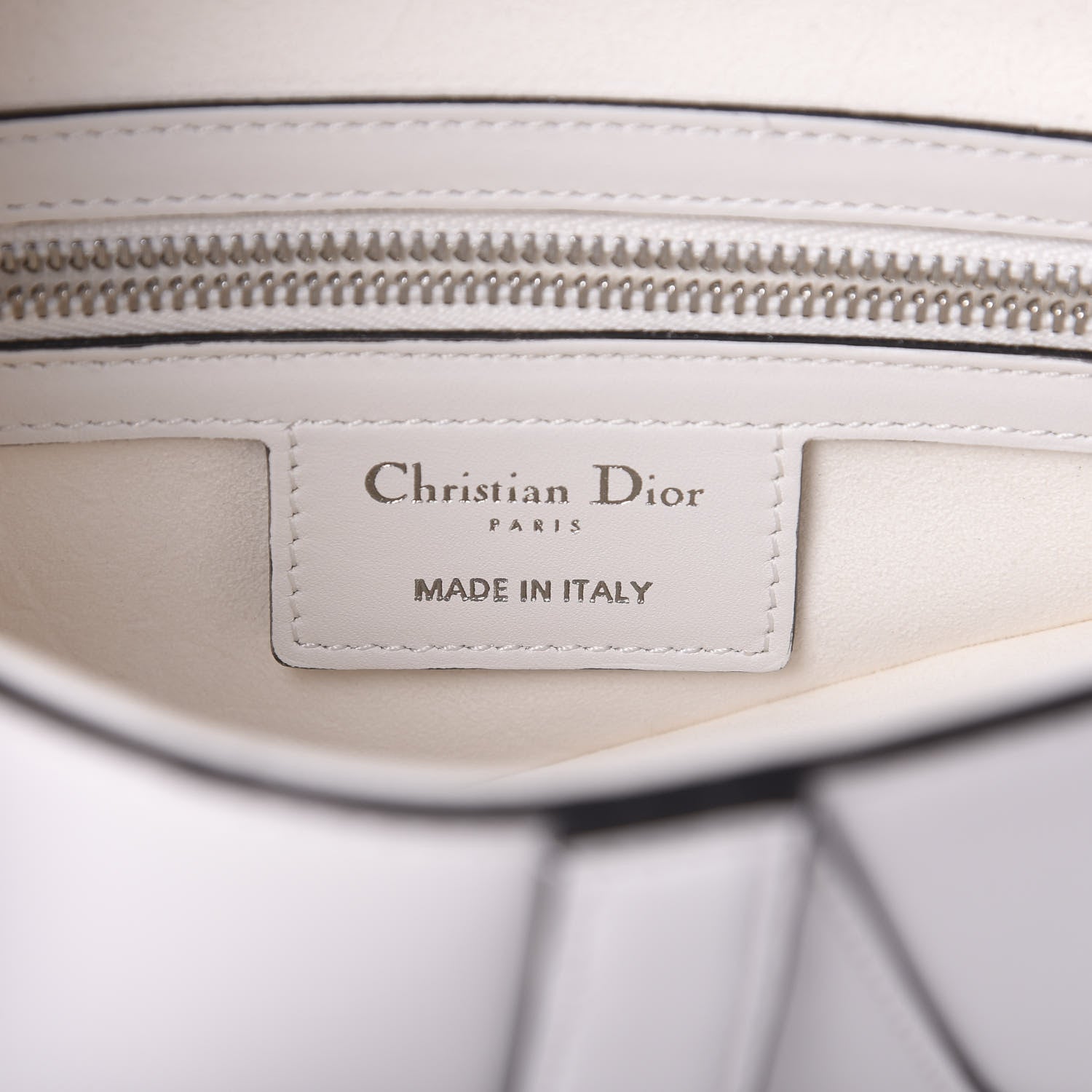 Christian Dior Calfskin Saddle Bag White 6 of 11