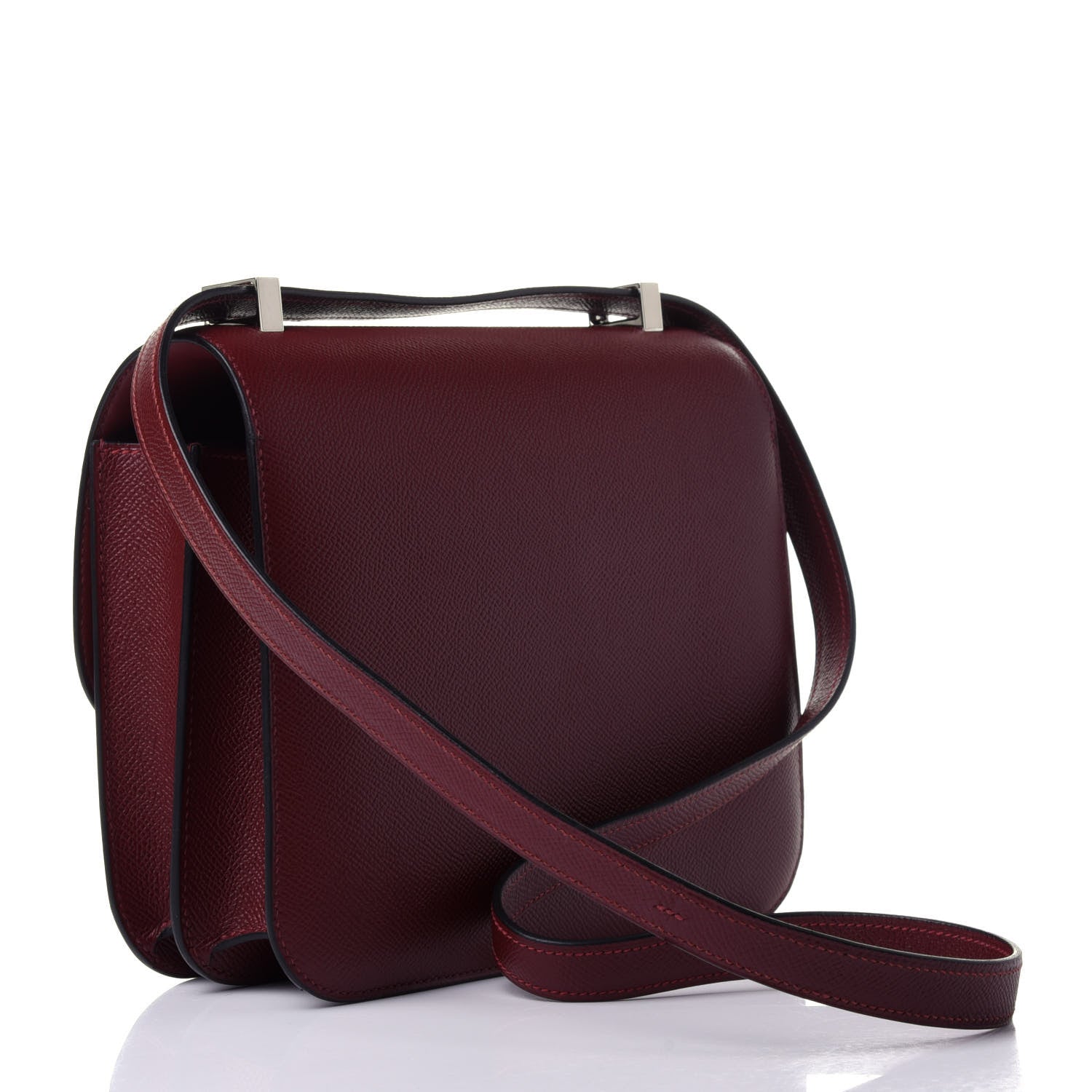 Hermes Epsom Enamel Constance 24 Rouge H Bleu Nuit 2 of 10