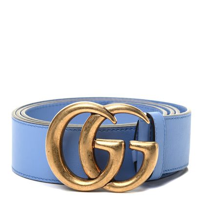 Gucci Calfskin Double G 40mm Belt 105 42 Clear Sky Blue 1 of 3