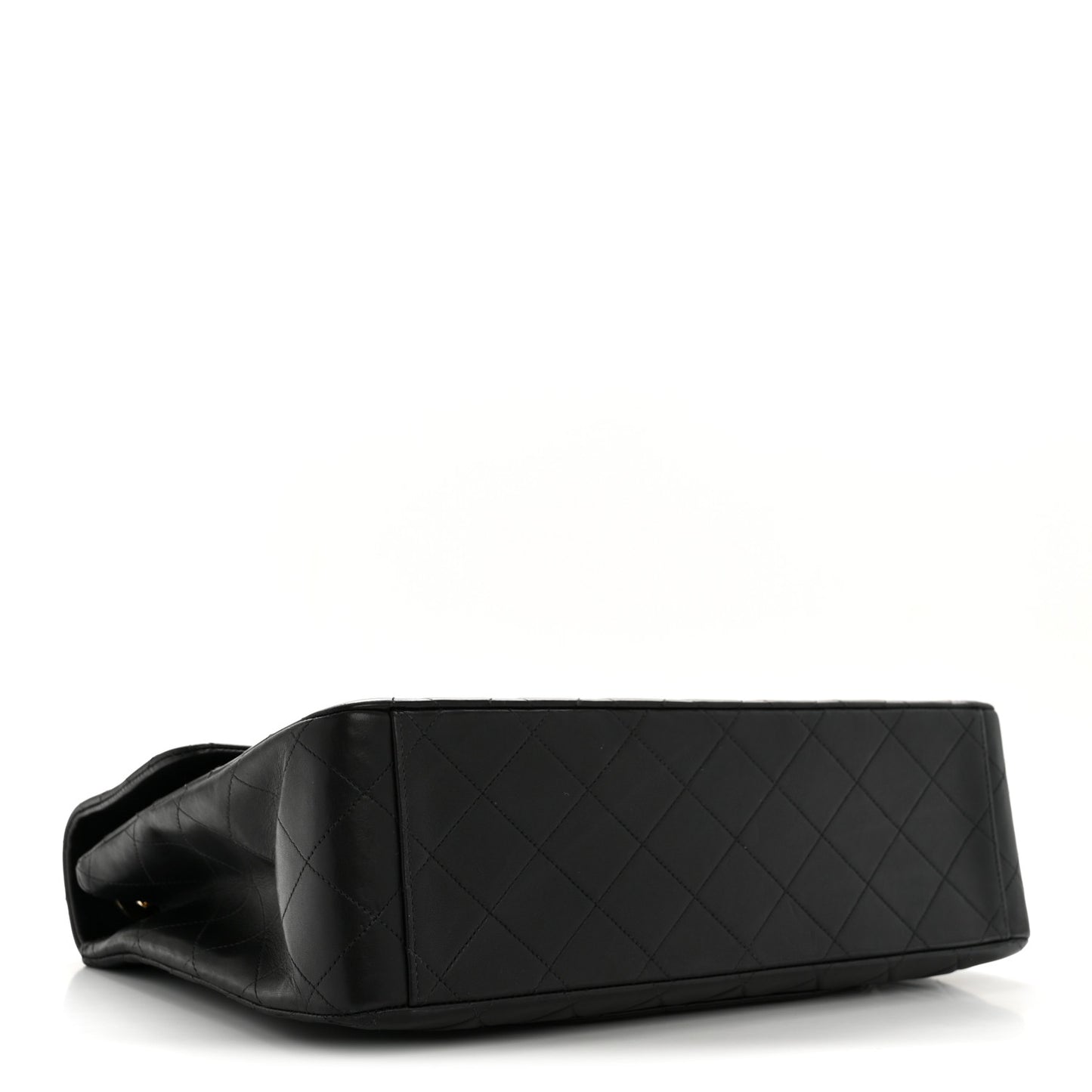 Lambskin Quilted XL Jumbo Single Flap Black