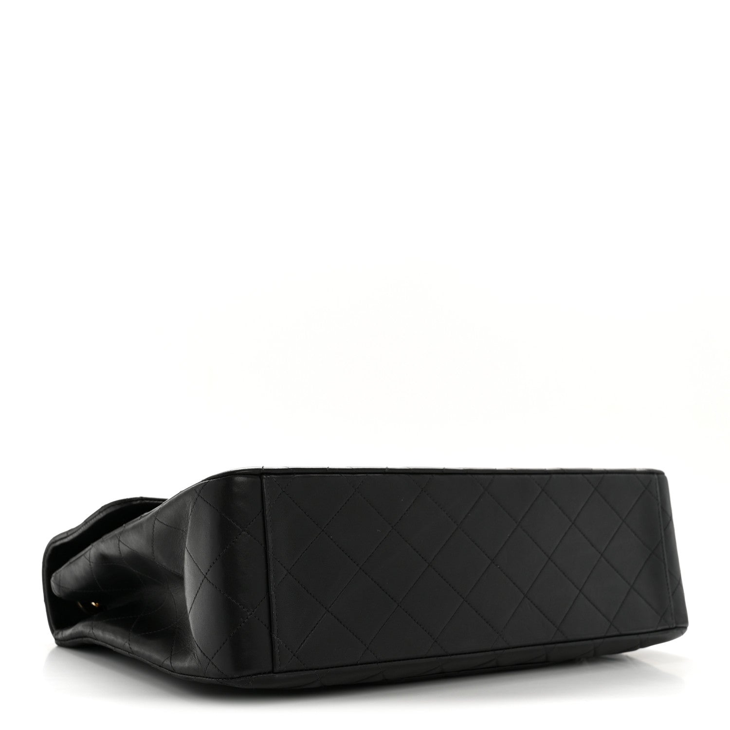 Chanel Lambskin Quilted XL Jumbo Single Flap Black 4 of 16