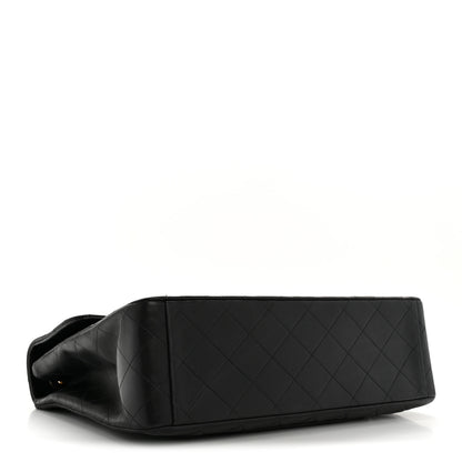 Chanel Lambskin Quilted XL Jumbo Single Flap Black 4 of 16