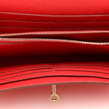 Hermes Epsom Kelly Longue Wallet Bougainvillea 5 of 8