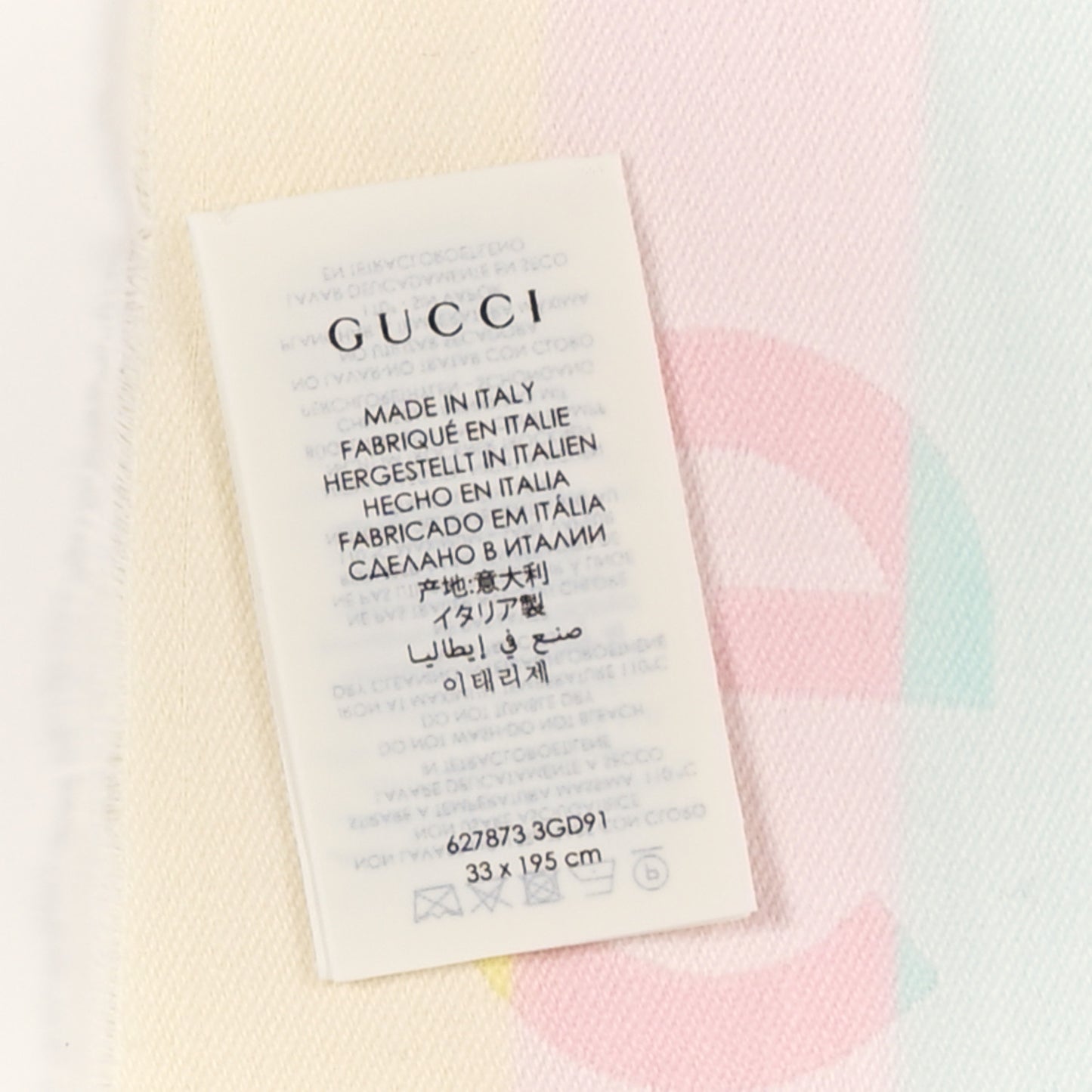 Wool Cotton Jacquard Magmadera Striped Scarf Pastel Multicolor