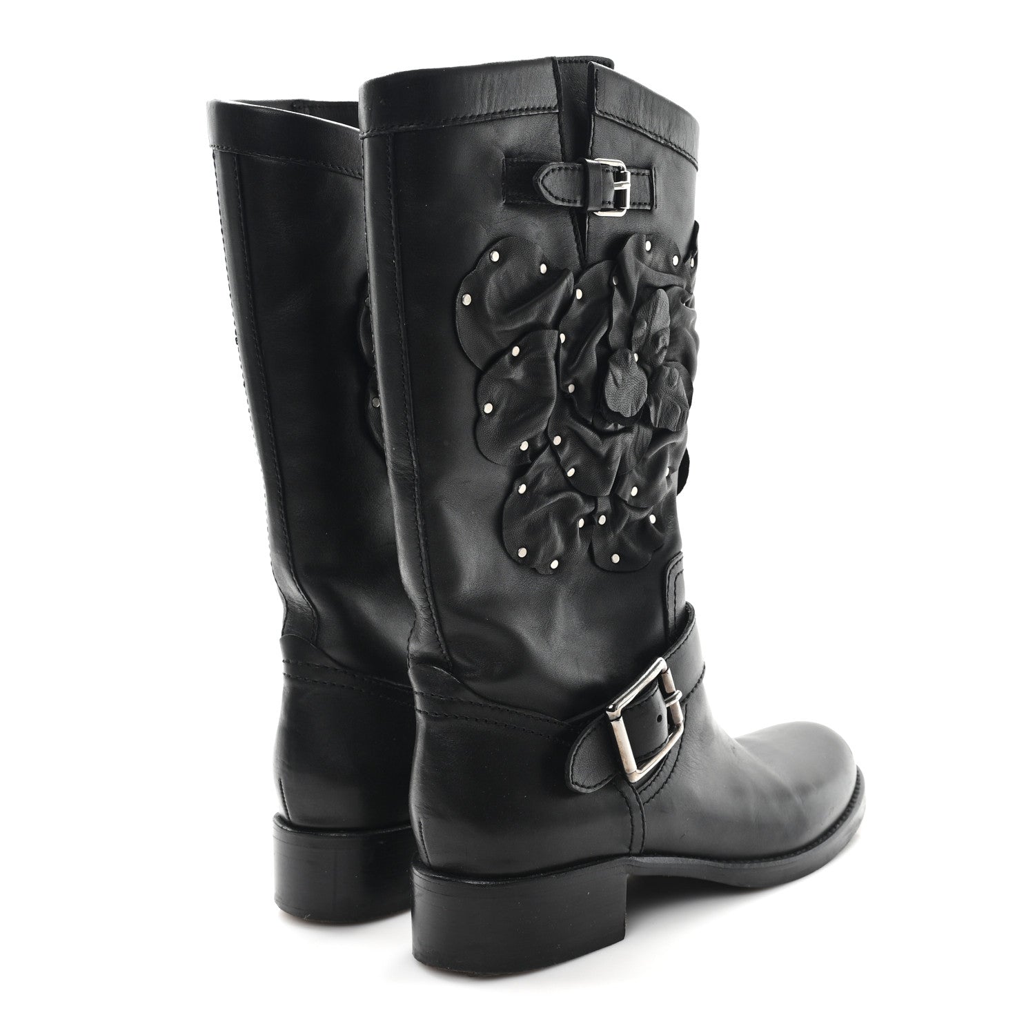 Valentino Garavani Calfskin Techno Couture Boots 38 Black 5 of 8