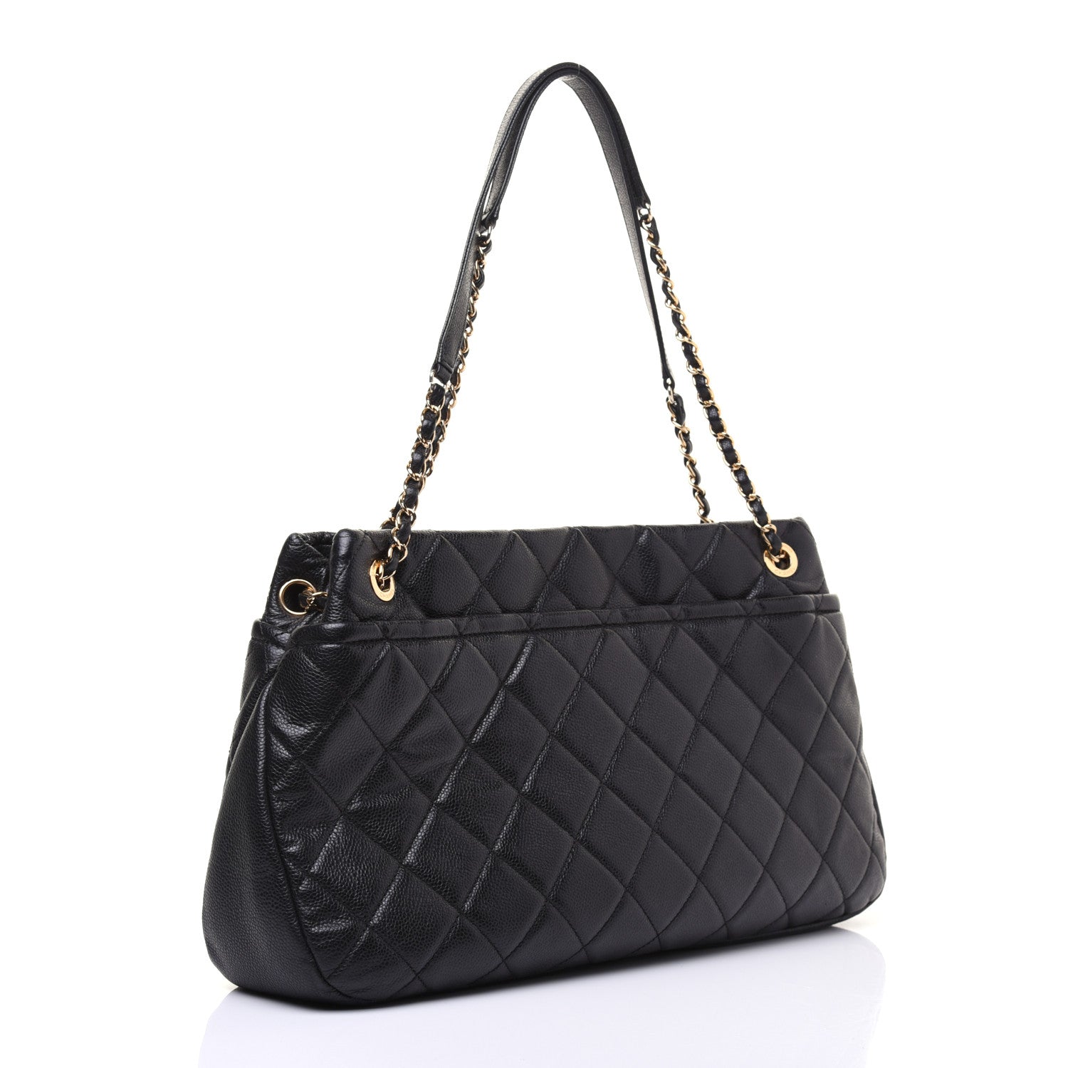 Chanel Caviar Quilted CC Timeless Soft Tote Black 3 of 19