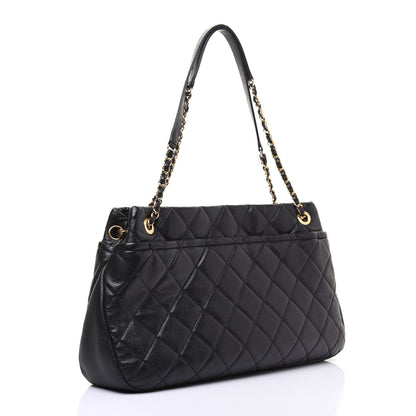 Chanel Caviar Quilted CC Timeless Soft Tote Black 3 of 19