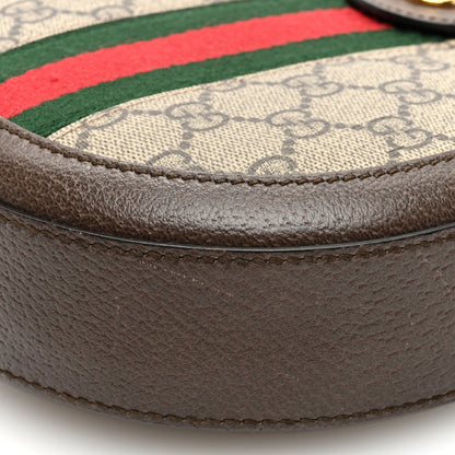 Gucci GG Supreme Monogram Web Mini Ophidia Round Shoulder Bag Brown 11 of 11
