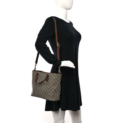 Gucci Soft GG Supreme Monogram Small Crossbody Tote Beige Cuir 2 of 11
