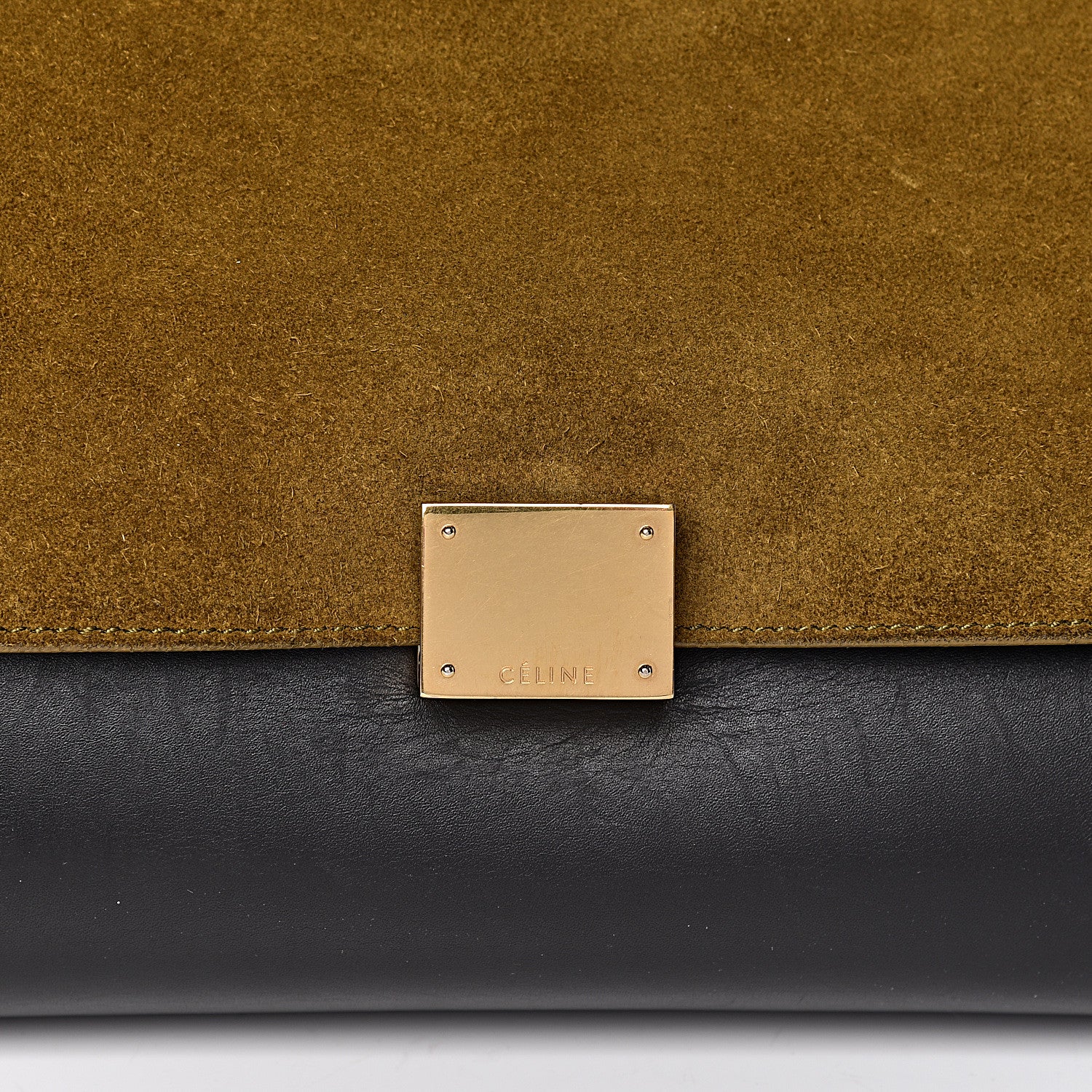 Celine Smooth Calfskin Suede Large Tri-Color Trapeze 13 of 13