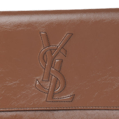 Saint Laurent Textured Patent Calfskin Large Belle De Jour Clutch Nude 12 of 12