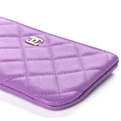 Chanel Caviar Quilted Small Pouch Purple 10 of 11
