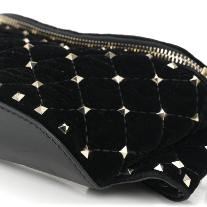 Valentino Garavani Velvet Rockstud Spike Belt Bag 85 34 Black 24 of 25