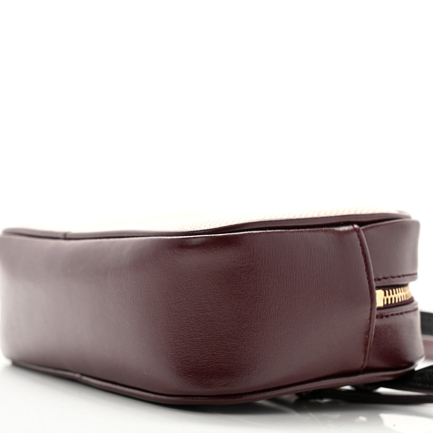 Saint Laurent Calfskin Canvas Monogram Lou Belt Bag Natural Dark Legion Red 10 of 10